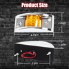 LiLoom 4 Pcs Trailer Side Marker Light, Chrome Armored 12