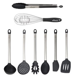 Vivco Kitchen 8 Piece Kitchen Utencil Set - Black