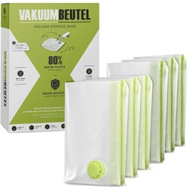 NORDIC® Vacuum Bags – Pack of 6 (80 x 60 cm + 80 x 100 cm) – BPA free – Including Labels – Vacuum Bags For Duvets, Clothes And Much More – Vacuum Storage Bags in L and XL