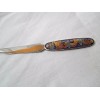 CLOISONNE LETTER OPENER - VINTAGE W/ INLAID ABSTRACT DESIGN- 6