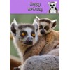 Lemur Birthday Card
