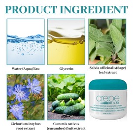 Crepe Be Gone Body Souffle-3oz Firming Neck Cream,Ultra Hydrating Crepe Skin Firming Cream for Chest, Arms & Legs, Skincare Cream Deep Hydration,Suitable for all skin Crepe Eraser for Women.