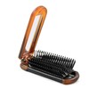Ancable Folding Hair Brush with Mirror Compact Pocket Size for