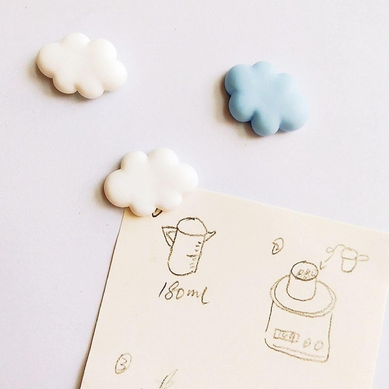 4Pcs Fridge Magnet Cartoon Cute Cloud Shape Fridge Magnets Office