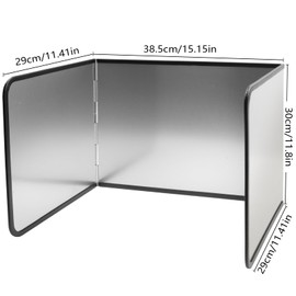 Splatter Guard for Frying Non-Stick 3 Sided Foldable Grease Splatter Screen Stainless Steel Backsplash Anti Splatter Shield Guard for Stove Screen Protector for Frying Stove Top Wall Easy to Clean