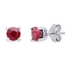 MAX + STONE 925 Sterling Silver Red Ruby Round Stud