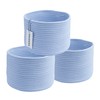 XUANGUO Woven Cotton Storage Baskets - 3-Pack Round Bins (10x10x7'')