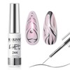 RARJSM Metallic Silver Gel Liner Nail Art 3D Mirror Chrome