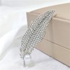 LPYO Feather Brooches Pin for Women Men Elegant Rhinestone Pearl