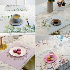 Ella Dining double-sided waterproof place mat 2P set, olive (2 pieces) / 엘라다이닝 양면 방수 식탁매트 2P세트, 올리브(2장)