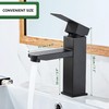 Levenson Matte Black Basin Tap with Single Lever Control Cold