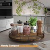 Farmhouse Oak 13" Lazy Susan Turntable Organizer for Cabinet, Round
