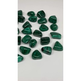 1pcs, 1"-1.8", 38-58g, Natural Malachite Tumbled Polished Gemstone, B32846