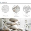 Zen Bamboo Gray Butterfly Stone Spa Pastel Bathroom Shower Curtain