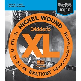 10 Sets of D'Addario EXL110BT Nickel Wound Electric Guitar Strings, Balanced Ten