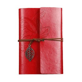 Leder-Tagebuch, nachfüllbar, klassisch, geprägt, Retro-Anhänger, Spiralbindung, Notizbuch für Reisetagebuch, Frauen, Männer, Geschenke, 2 Stück