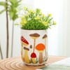Nefelibata Mushroom Ceramic Utensil Holder Rustic Functional Utensil Crock Kitchen