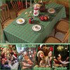 SASTYBALE Christmas Tablecloth Rectangle, Vinyl Tablecloths with Buffalo Plaid Plastic