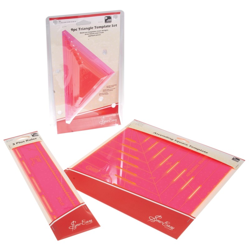 3 Plus Ruler Template - Pink