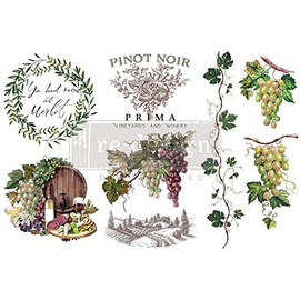 Prima Wine 6â³X12â³ Image Transfer - 3 Sheets
