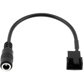 CRJ DC Plug to PC Fan Power Adapter Cable - 6-inch (15cm) - Power 3-Pin and 4-Pin Computer Cooling Fans with a DC Power Supply