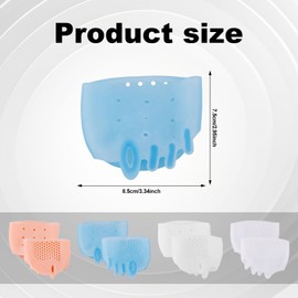 4 Pair Silicone Toe Separators, 4 Color Toe Corrector with Breathable Holes Soft for Women Men Straighten Overlapping Toes