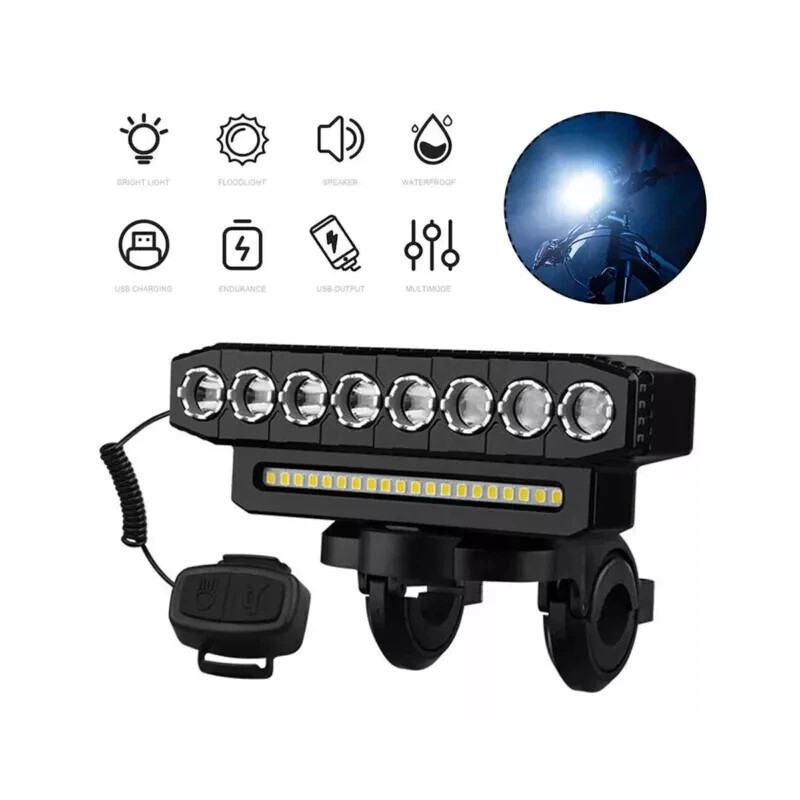 summer_home USB Rechargeable Bicycle Front Headlight Super Bright LED Bike