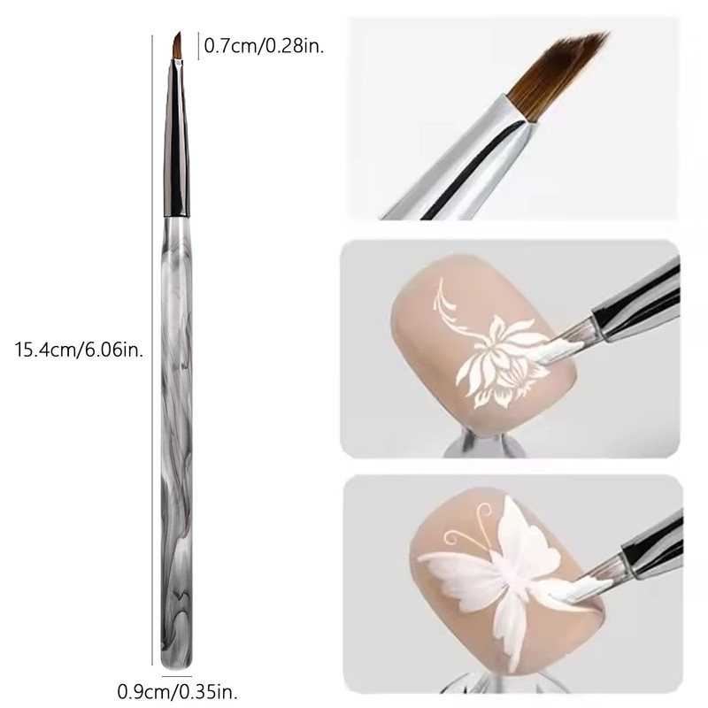 MOLILON Triangular Pyramid Nail Brush for Acrylic Nails, Detail Nails
