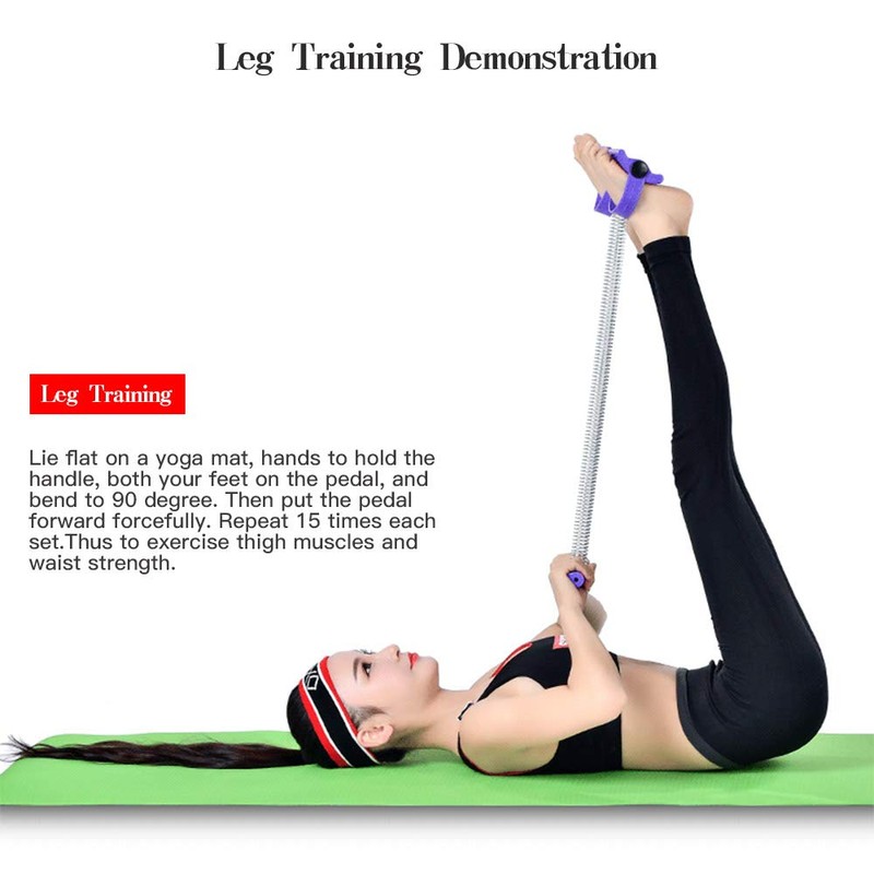 COVVY Multifunctional Sports Pedal Bodybuilding Expander Spring Hose Foot Peda