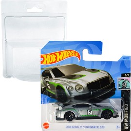 Hot Wheels 2018 Bentley Continental GT3 HW Modified 3/5 (044/250) HKL45 Short Card Mattel 2023 + Blister & Card Protector Pack Friki Monkey