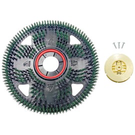 Malish Flex Scrub® Green (13 Inch) Bristled Floor Pad for Floor Machines | Green for General Scrubbing of Floors | Outlasts Green Traditional Pads 50 to 1 | with Center-Lok® 3 Pad Centering Device