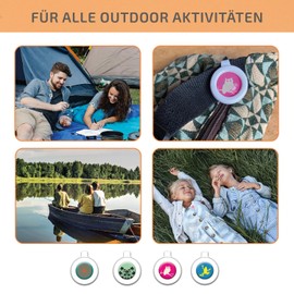 OLLEENO® Mückenschutz Clip – Natürlicher Moskito- & Insektenschutz (4 Clips + 4 Refill-Kapseln) | DEET-frei, langer Schutz, Ideal für Outdoor, Camping, Reisen, Sport | Wiederverwendbar & 100% recycelt