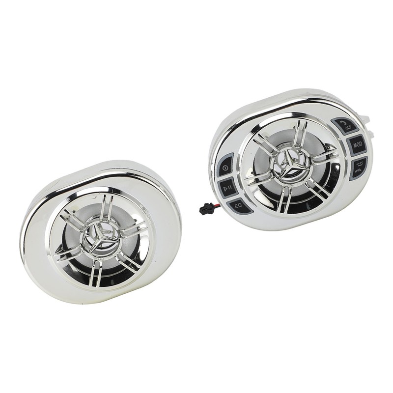 Waterproof Motorcycle Bluetooth Speaker Hands Free Calls Chrome All in