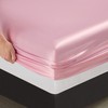 NA HommxJF 4PCS Pink Satin Sheets King Size Pink Silky
