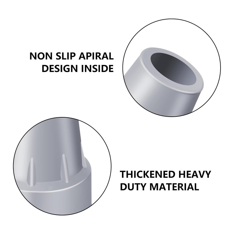 ZIYIZE Crutch Tips, 4-Pack 7/8 Inch Upgrade Heavy Duty Rubber