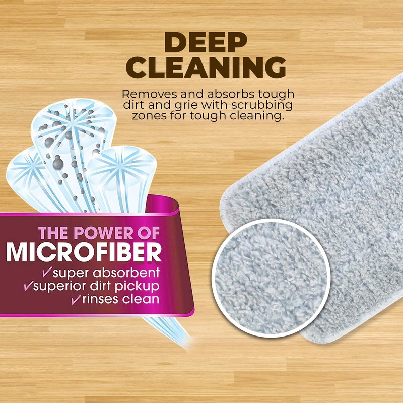 Microfiber Mop, 360 ° Rotatable, Best for Home Office, Light
