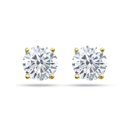 PARIKHS Round Diamond stud in Screw Back 14k Yellow Gold (0.05 ctw, I3 clarity)