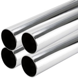 Desunia 72" Heavy Duty Round Closet Rod | 32mm Diameter | Polished Chrome Clothes Pole | 4 Pack