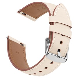 Leather Strap for Garmin Forerunner 255 Strap,265 Stra p,Venu 2 Stra p/Venu 3 Stra p/Vivoactive 4 45mm,22mm Width Leather Quick Release Band for 255/265 Music,Legacy Hero (Starlight, 22mm)