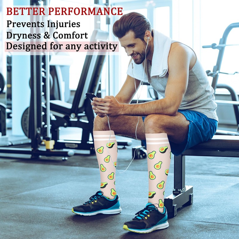 CHARMKING Compression Socks for Women & Men (8 Pairs) 15-20