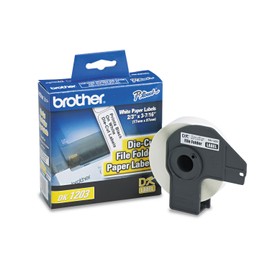 Brother BRT-DK1203 Dk Series File Folder Paper Adhesive Label, 1" Height, 0.66" Wide, 3.4" Length, Borosilicate Glass (Pack of 300)