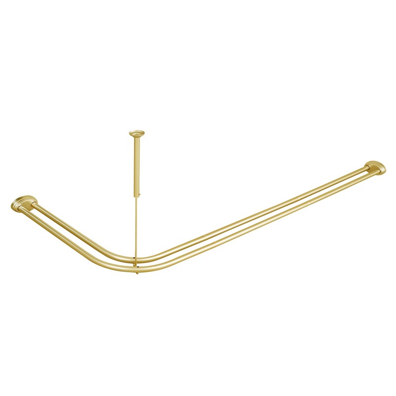 Utopia Alley Rustproof Wall Mounted Aluminum Double L Shaped Shower