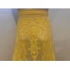 wowfabric4less123 Yellow 4way stretch sequins Embroidery Mesh Lace fabric 50”