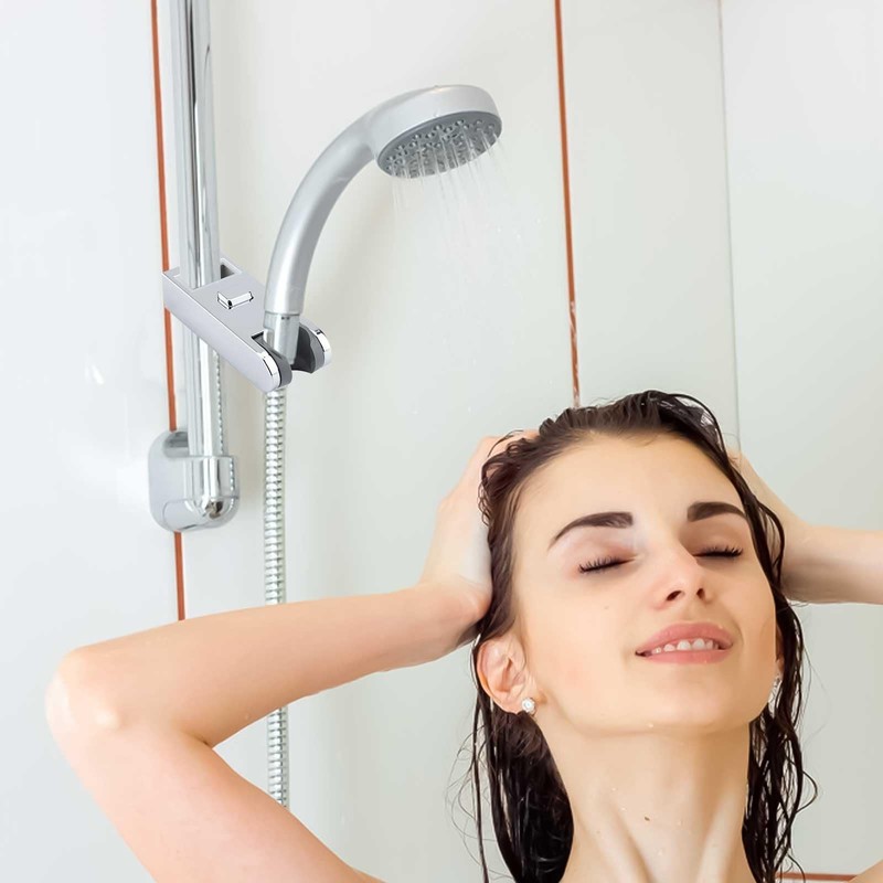 DEWIN Shower Head Slider Holder, Adjustable Height S Chrome-Plated Slider