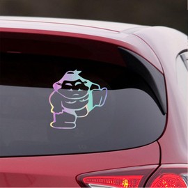 NBFU Sumo (Holographic Opal Purple) (Set of 2) Premium Waterproof Vinyl Decal Stickers for Laptop Phone Accessory Helmet Car Window Bumper Mug Tuber Cup Door Wall Decoration
