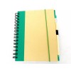 Sweda Recycled Notebook & Pen Set, Green & Beighe, Wire