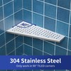 Bernkot Corner Shower Shelf 2PCS, Trapezoid Shaped Bathroom Shelves 12''