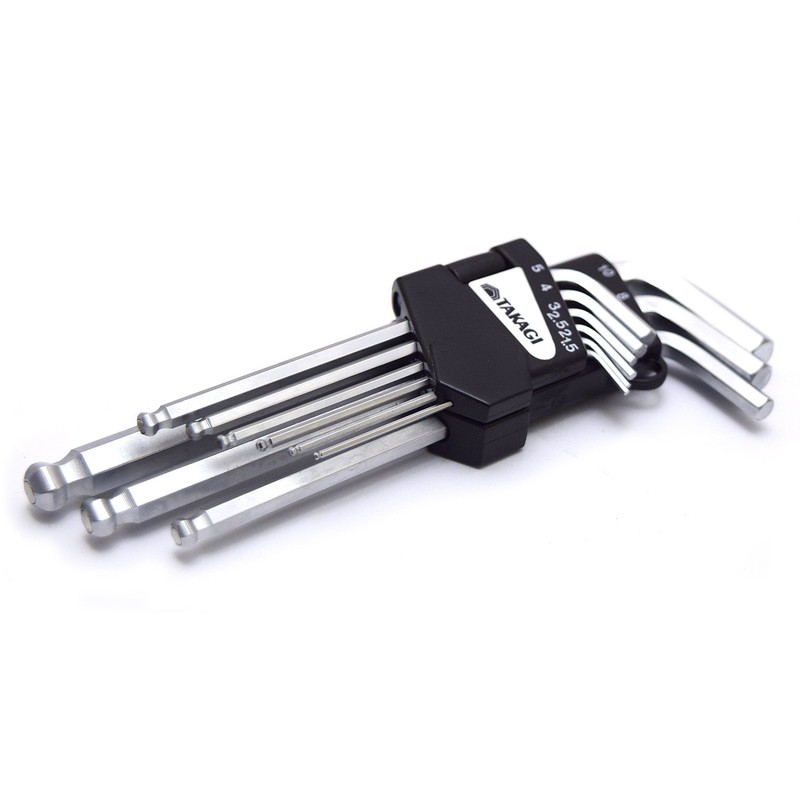 Takagi Hex Wrench Set with Magnets, 9 Pieces