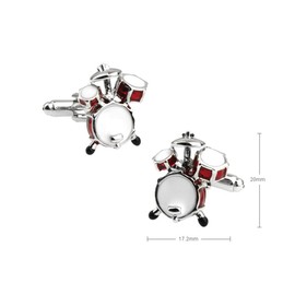 Mens Drum Kit Music Cufflinks Birthday Gift
