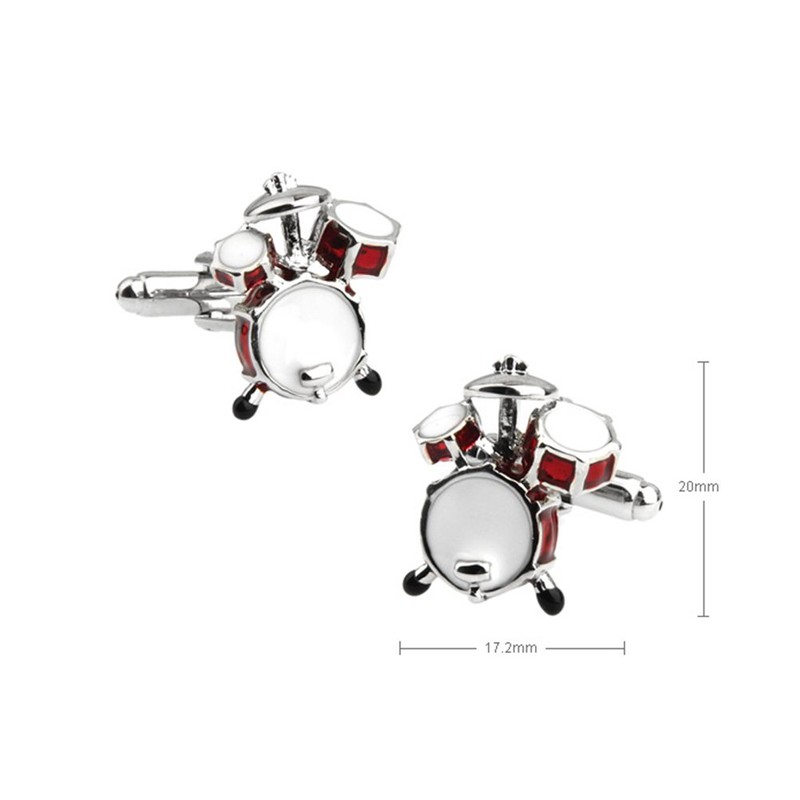 Mens Drum Kit Music Cufflinks Birthday Gift